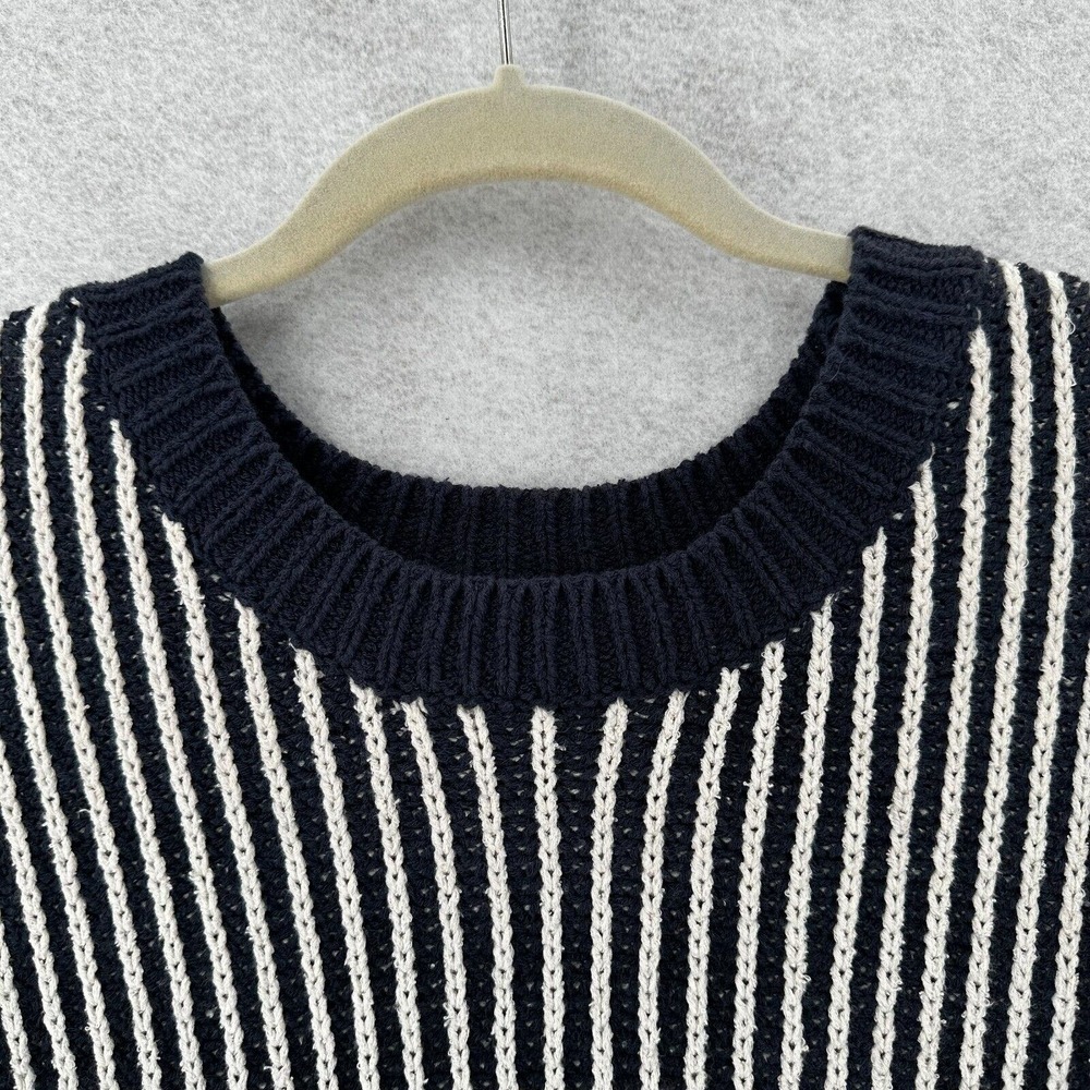 One x One Teaspoon Tunic Sweater Womens LARGE Blue Ivory Oversized‎ Striped - Picture 6 of 15